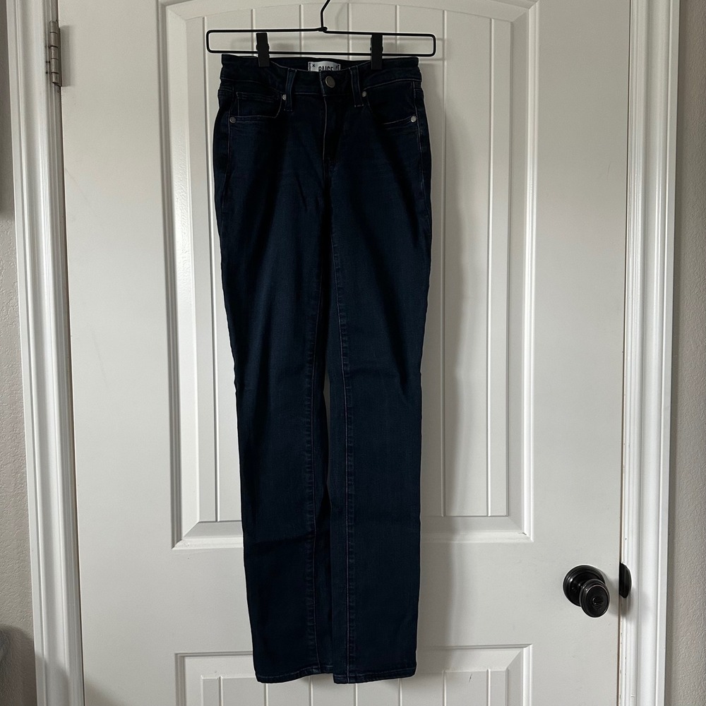 Paige Skyline Skinny Jeans Dark Wash Denim‎ Stretch Womens Size 24